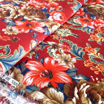 RED LILY Postsowjetischer Stoff aus Zentralasien